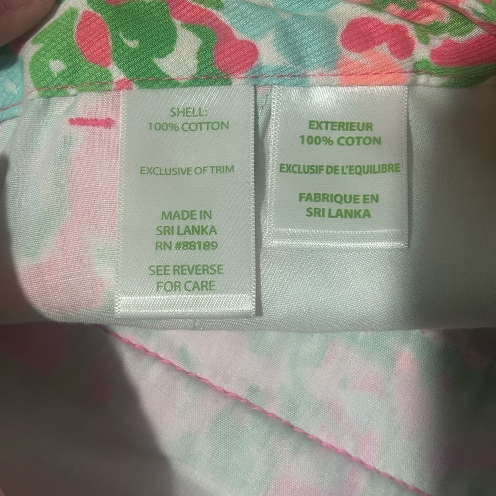 Lilly Pulitzer Pink Green Adie Side Zip Shorts 4 - Picture 6 of 6